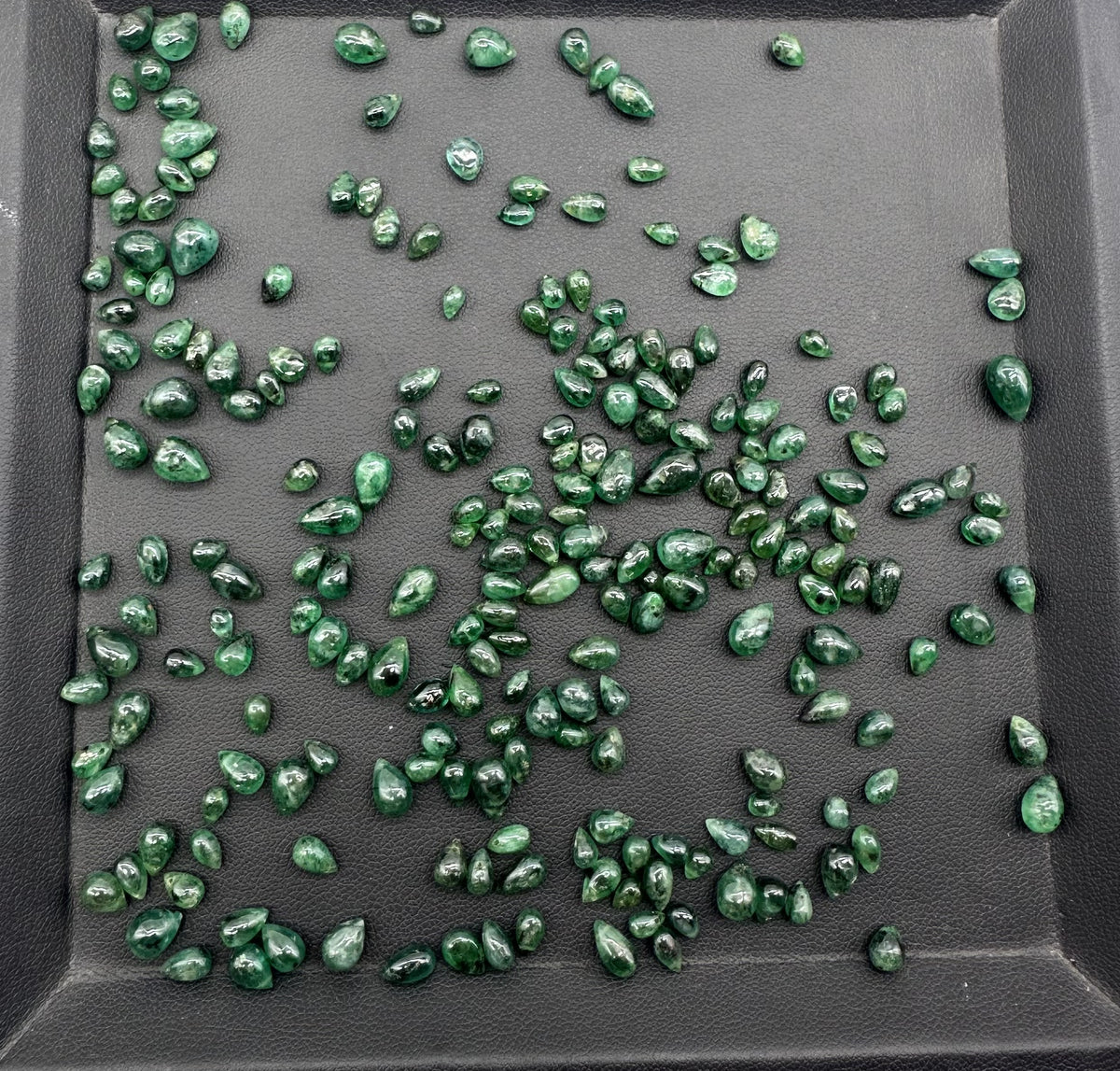 Natural Emerald Smooth Pear Cut 3x5mm to 6x8mm – AAA+ Quality Green Gemstones, Avg 0.6–0.8 Cts for Custom Jewelry