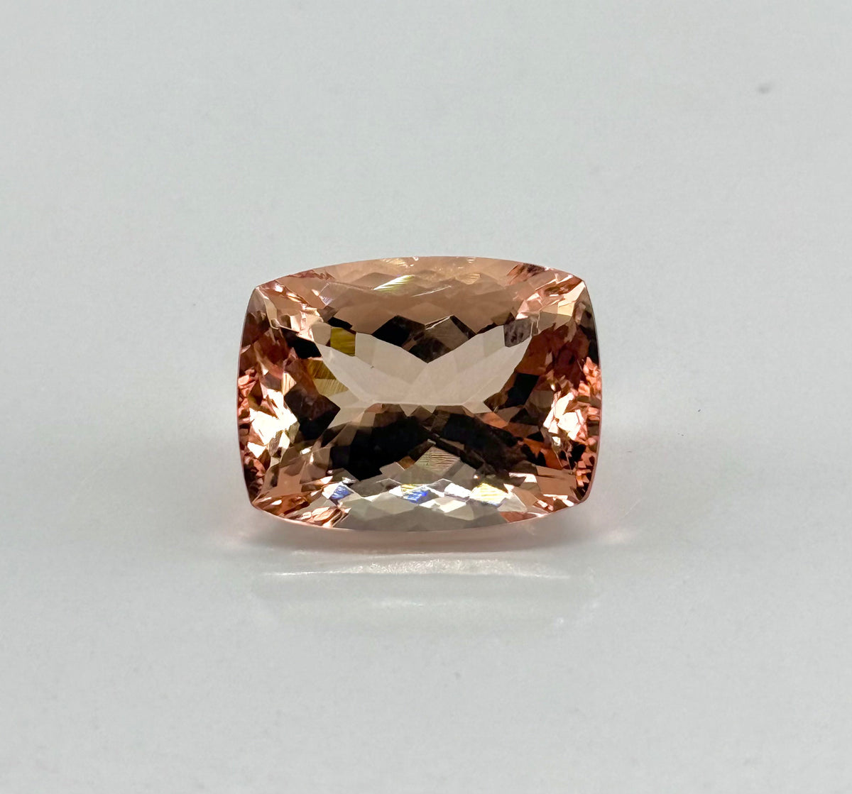 12x16mm Peach Morganite Cushion Cut – Natural AAA+ Premium Faceted Gemstone