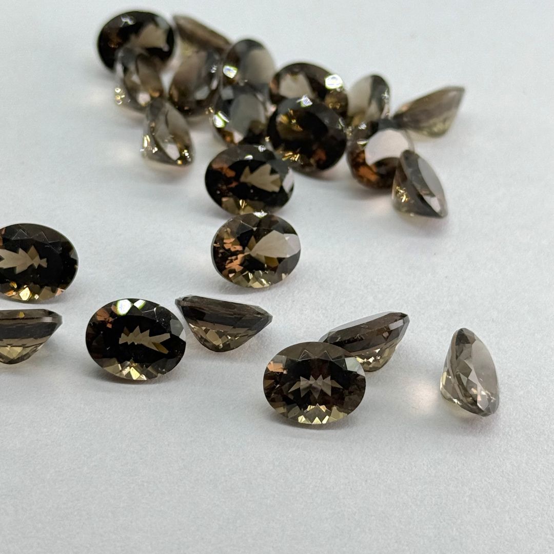 Natural Smoky Quartz 10x8mm Oval Cut – AAA+ Quality Brown Gemstone for Custom Jewelry Creations