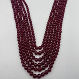Glass-Filled Ruby Smooth Round Beads – 6mm to 11mm Polished Ruby Gemstones for Jewelry Making – AAA Quality