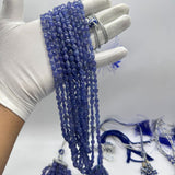 Tanzanite Smooth Oval Beads – 5x7mm to 10x15mm Natural AAA Tanzanite Gemstones for Jewelry Making – 12 Lines, 2150 Carats