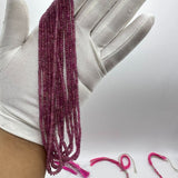 Natural Pink Tourmaline Smooth Rondelle Beads – 3mm to 5mm AAA+ Quality – 6 Strands, 227 Carats – Jewelry Making Gemstones