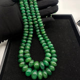 Natural Emerald Smooth Rondelle Beads – 8mm to 14mm – 2 Lines, 818.92 Carats – AAA+ Quality for Luxury Jewelry Making
