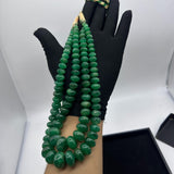 Premium Natural Emerald Smooth Rondelle Beads – 8mm to 16mm – 2 Strands, 1085.96 Carats – AAA+ Quality for Jewelry Designers
