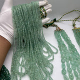 Natural Russian Emerald Faceted Rondelle Beads – 3mm to 6mm – 2505 Carats – 34 Lines – AAA+ Quality Gemstones