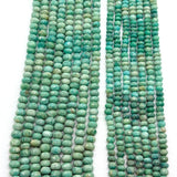 7mm to 10mm Amazonite Smooth Rondelle Beads – 100% Natural AAA+ Quality – Calming Blue-Green Gemstones for Jewelry Making