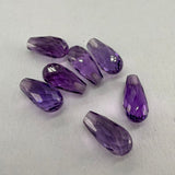 Natural Amethyst 5x10mm Top Drilled Drops – AAA+ Quality Gemstone Briolettes for Jewelry Making
