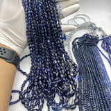 Blue Sapphire Smooth Oval Beads – Glass Filled – 5x7mm to 9x11mm – 2530 Cts – 16 Lines – AAA+ Quality for Custom Jewelry