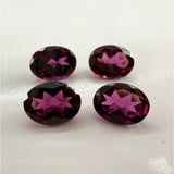 8x6mm Rhodolite Garnet Faceted Oval – Natural Deep Pink Gemstone, Loose Oval Garnet, January Birthstone for Jewelry Making