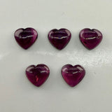 11x12mm Pink Tourmaline Heart Cabochon – AAA+ Natural Gemstone for Romantic Jewelry Designs