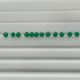 4mm Opaque Faceted Round Emerald – Very Dark Green, Bright Polish, AAA+ Natural Gemstone