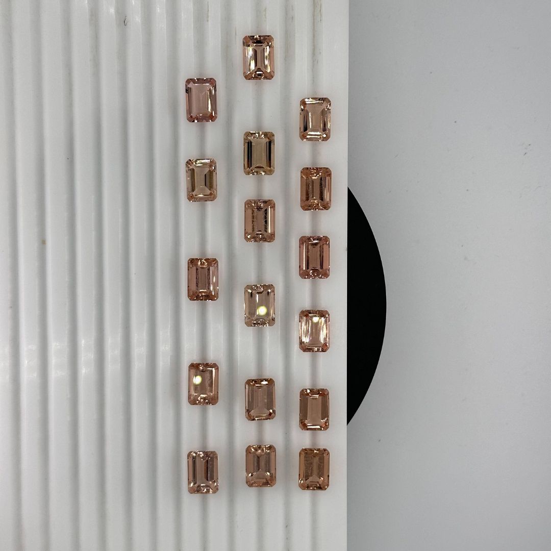 Premium Morganite Cushion Cut Gemstones – Sizes 5x7mm to 10x12mm – AAA+ Natural Pink Gemstones for Jewelry Making