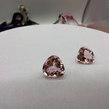 Natural Morganite Heart Shape Pair Gemstones – 4mm to 10mm – AAA+ Quality Pink Hearts for Jewelry Making