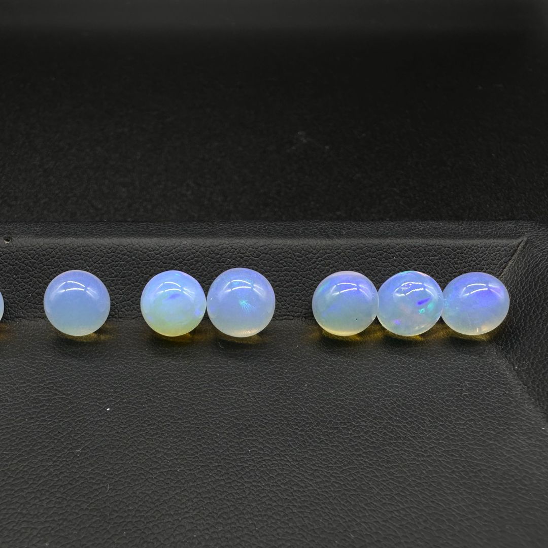 Natural Ethiopian Opal Round Beads – 3mm to 10mm – AAA+ Smooth Round Opal Balls for Jewelry Making