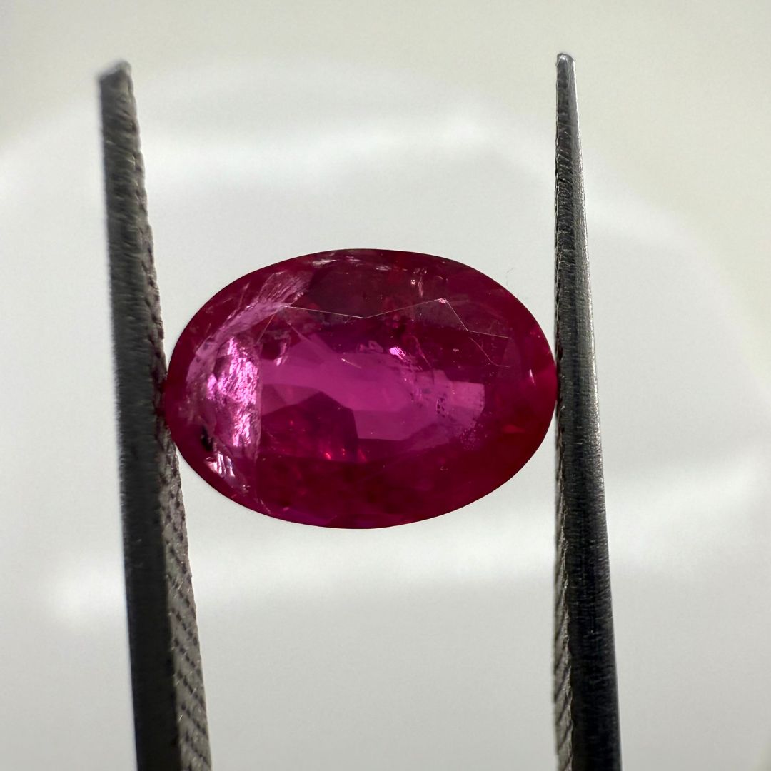 Natural Untreated Ruby Oval 6.50x9mm – 2.02 Carats | AAA+ Certified Red Gemstone for Custom Jewelry