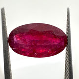 Natural No-Heat Ruby Oval 3.37 Carats | AAA+ Untreated Certified Gemstone for Fine Jewelry