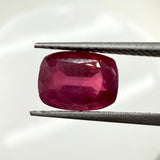 Natural Ruby Cushion Cut 2.22 Carats | 6x8.3mm Deep Red Gemstone | AAA+ Quality Loose Ruby for Fine Jewelry