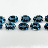 14x10mm Oval London Blue Topaz Gemstone | AAA+ Natural Deep Teal Blue Loose Stone for Fine Jewelry