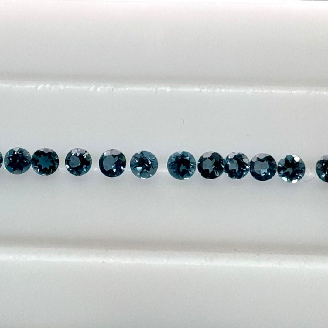 Natural London Blue Topaz 3mm Round Faceted | AAA+ Gemstones for Fine Jewelry