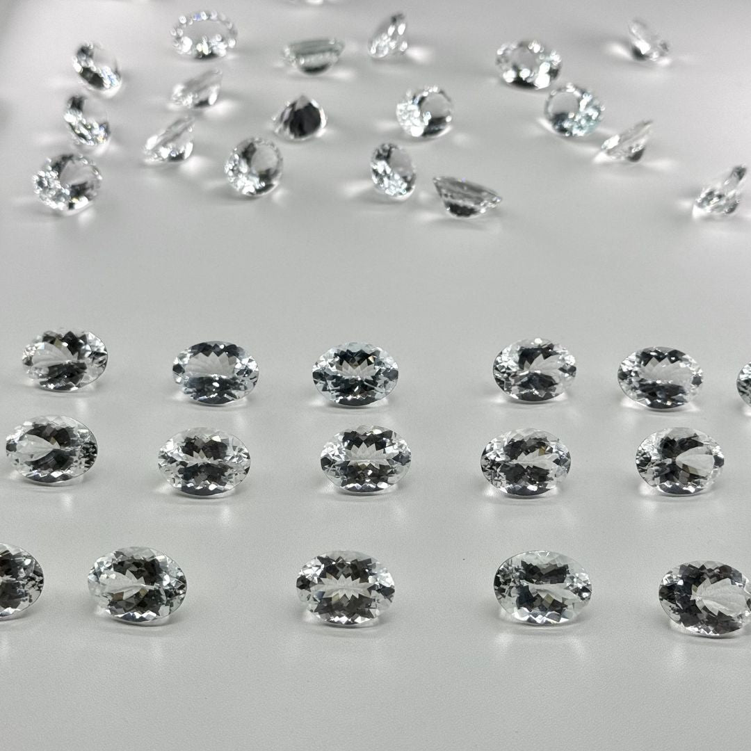 Premium White Topaz Oval 15x20mm – Natural AAA+ Gemstone for Jewelry Making