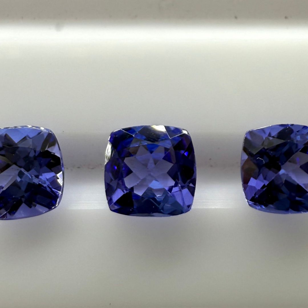 Natural Tanzanite Cushion Cut 5mm – AAA+ Quality Gemstone for Fine Jewelry | 100% Genuine | Artisan Crafted