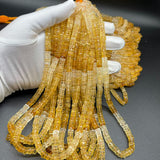 Natural Citrine Faceted Tyre Beads 5-7mm – AAA+ Quality Golden Yellow Gemstones | 100% Natural | Artisan Cut