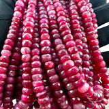 Mystic Red Moonstone Faceted Rondelle Beads – 4mm to 10mm – Natural Gemstones with Iridescent Sheen for Jewelry Making